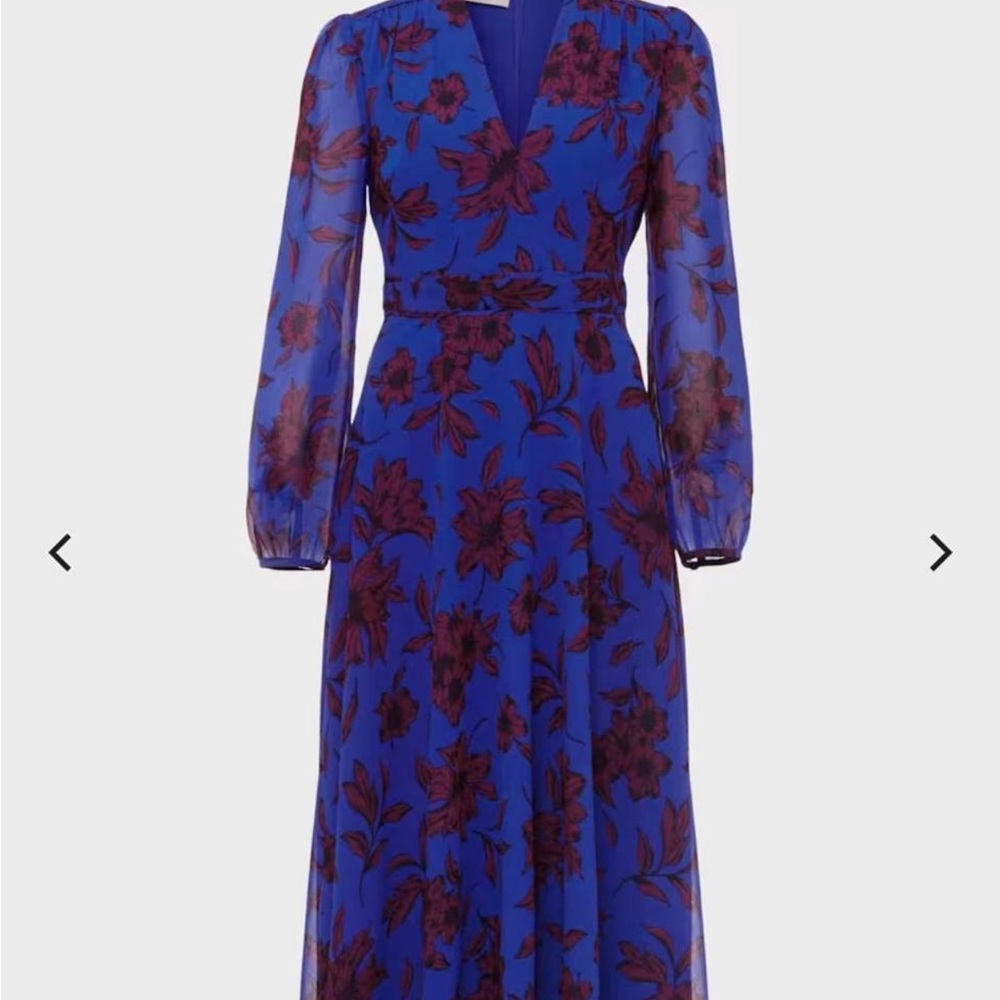 Hobbs London Aurora Fit And Flare Printed Dress